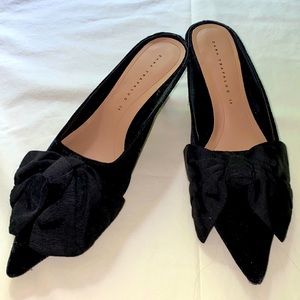 Zara Trafaluc Pointy Mules Blue Kitten Heel
Shoes